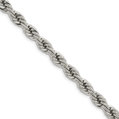 Chisel Stainless Steel Polished 6mm 24 inch Rope Chain
