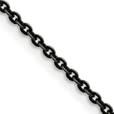 Chisel Stainless Steel Oxidized 18 inch Cable Chain