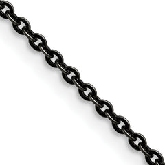Chisel Stainless Steel Oxidized 18 inch Cable Chain