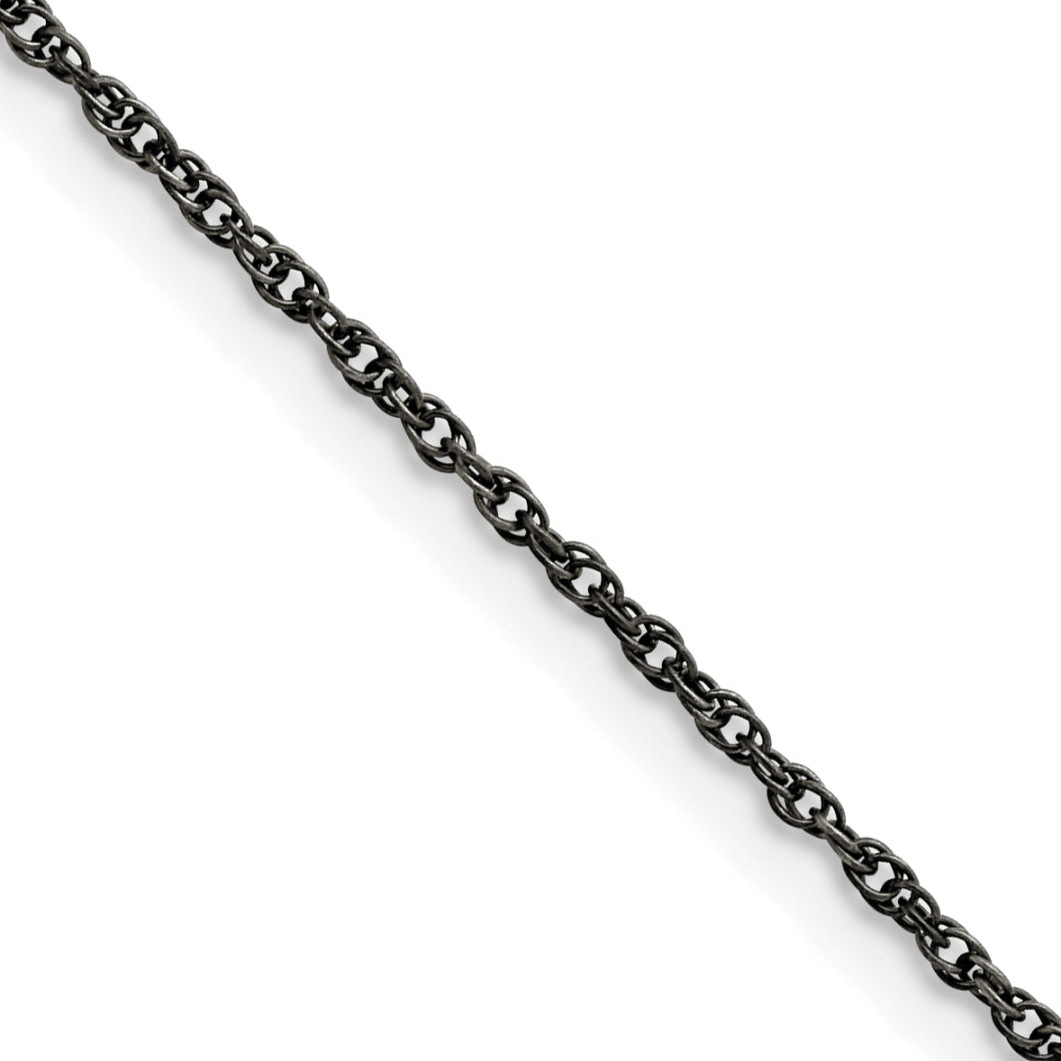 Chisel Stainless Steel Oxidized 2mm 18 inch Fancy Link Chain