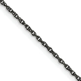 Chisel Stainless Steel Oxidized 2mm 18 inch Fancy Link Chain