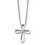 Open Cross Necklace in Stainless Steel, 18 Inch - Sophia Jewelers
