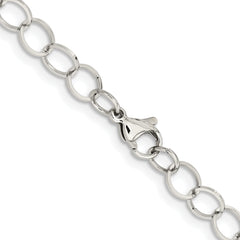 Stainless Steel Polished 8mm Circle Link 30in Necklace