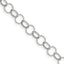 Stainless Steel Polished 8mm Circle Link Necklace