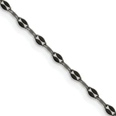 Chisel Stainless Steel Oxidized 2.5mm 20 inch Fancy Chain