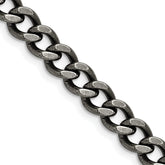 Chisel Stainless Steel Antiqued 6.7mm 20 inch Curb Chain