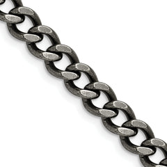Chisel Stainless Steel Antiqued 6.7mm 20 inch Curb Chain