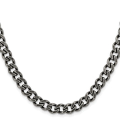 Chisel Stainless Steel Oxidized 7.5mm 22 inch Curb Chain