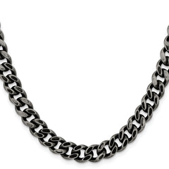 Chisel Stainless Steel Oxidized 9.25mm 22 inch Curb Chain