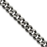 Chisel Stainless Steel Oxidized 9.25mm 22 inch Curb Chain