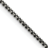 Chisel Stainless Steel Antiqued 2.25mm 18 inch Box Chain