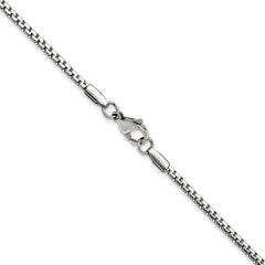 Chisel Stainless Steel Polished 2.5mm 22 inch Fancy Box Chain