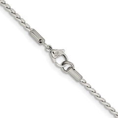 Chisel Stainless Steel Polished 2.5mm 22 inch Fancy Link Chain
