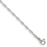 Chisel Stainless Steel Polished 9.5 inch Fancy Link Chain Anklet