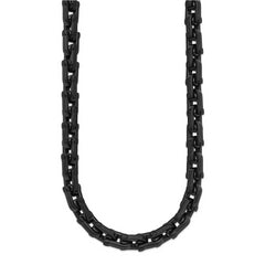 Chisel Stainless Steel Polished Black IP-plated 20 inch Link Necklace