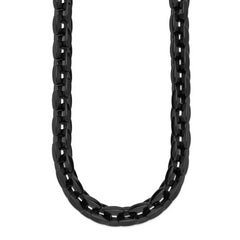 Chisel Stainless Steel Polished Black IP-plated 20.5 inch Link Necklace