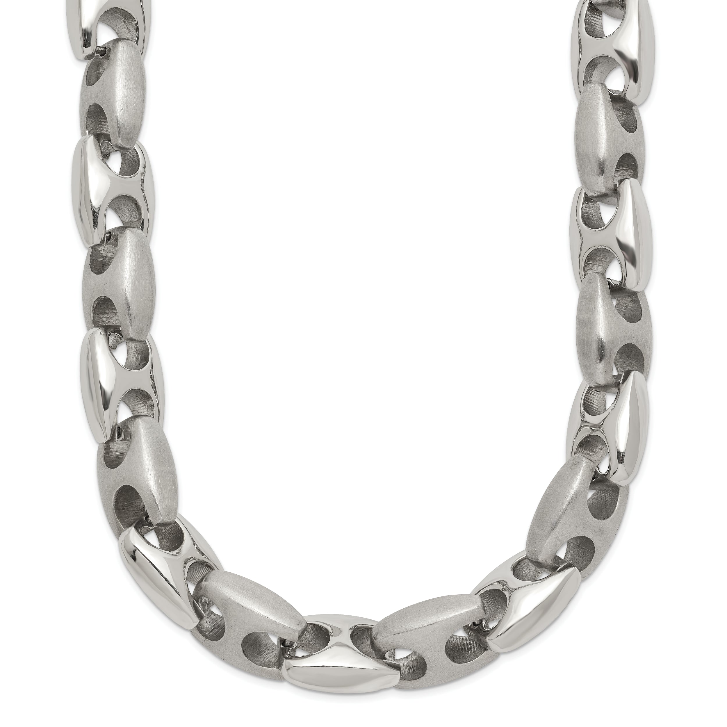 Chisel Stainless Steel Brushed and Polished 20 inch Necklace