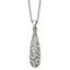 Chisel Crystal Teardrop Necklace in Stainless Steel, 18 Inch - Sophia Jewelers