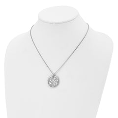 Stainless Steel Polished Mother of Pearl 18in Necklace