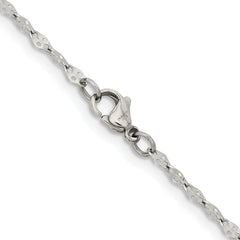 Stainless Steel Polished 2.9mm 16in Fancy Link Chain