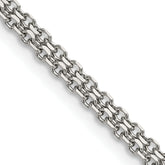 Chisel Stainless Steel Polished 3.1mm 18 inch Bismark Chain