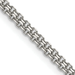 Chisel Stainless Steel Polished 3.1mm 18 inch Bismark Chain