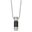 Cylinder Necklace in Stainless Steel, 22 Inch - Sophia Jewelers
