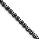 Chisel Stainless Steel Antiqued and Polished 3.9mm 24 inch Rounded Box Chain