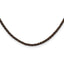 Chisel 4mm Genuine Leather Hexagon Weave 18 inch Necklace