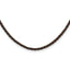 Leather Hexagon Weave Necklace in Stainless Steel, 20 Inch - Sophia Jewelers