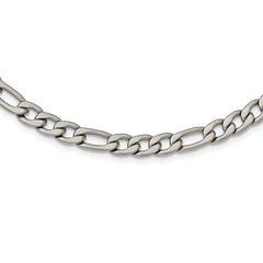 Chisel Stainless Steel Satin 7mm 18 inch Figaro Chain