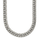 Chisel Stainless Steel Polished 24 inch Double Curb Chain Necklace