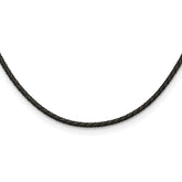 Chisel 3mm Genuine Leather Weave 18 inch Necklace