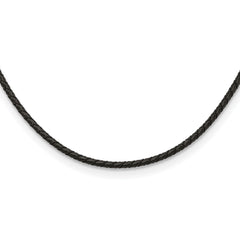 Chisel 3mm Genuine Leather Weave 18 inch Necklace