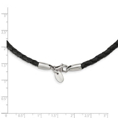 Chisel 4mm Genuine Leather Weave 18 inch Necklace