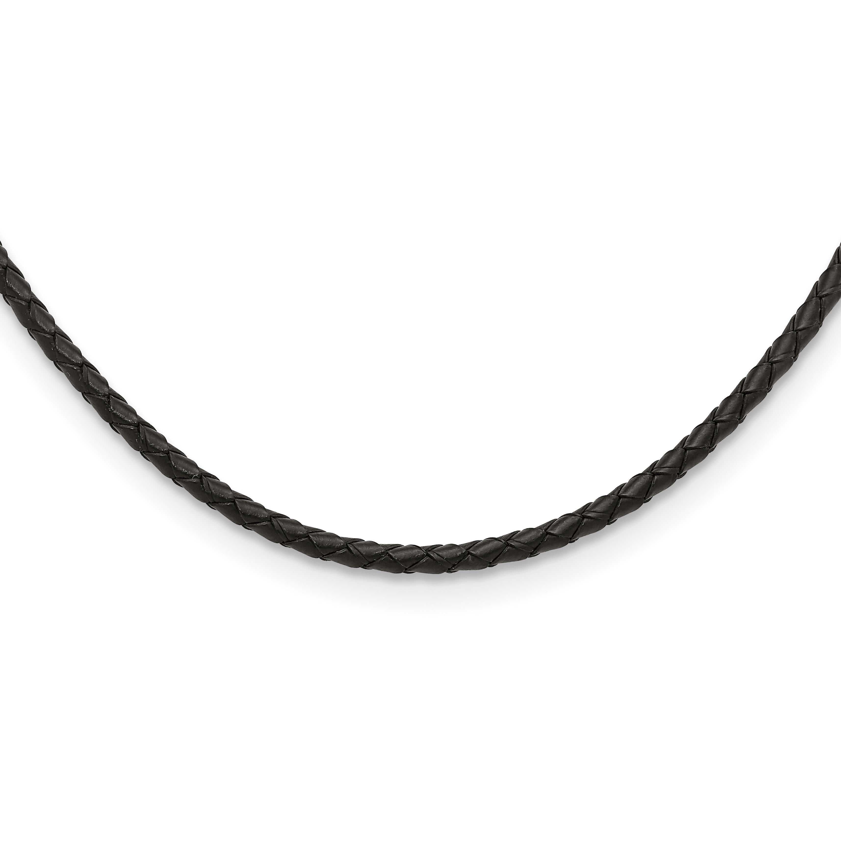 Chisel 4mm Genuine Leather Weave 18 inch Necklace