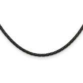Chisel 4mm Genuine Leather Weave 18 inch Necklace