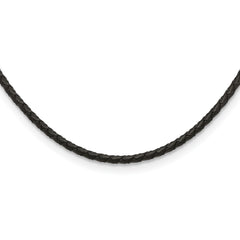 Chisel 4mm Genuine Leather Weave 18 inch Necklace