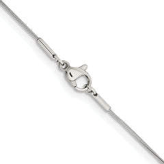 Chisel Stainless Steel Polished .90mm 18 inch Snake Chain