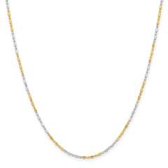 Chisel Two-tone Brass 1.2mm 20 inch Fancy Chain