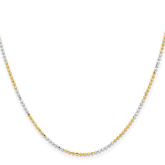 Chisel Two-tone Brass 1.5mm 20 inch Ball Chain