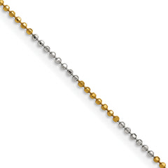 Chisel Two-tone Brass 1.5mm 20 inch Ball Chain