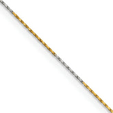 Chisel Two-tone Brass 0.85mm 20 inch Fancy Chain