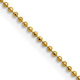 Chisel Gold-tone Brass 1.50mm Plated 20 inch Ball Chain