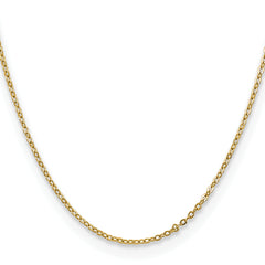 Chisel Gold-tone Brass 1.70mm Plated 20 inch Rolo Chain