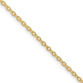 Chisel Gold-tone Brass 1.70mm Plated 20 inch Rolo Chain