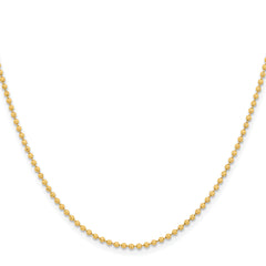 Chisel Stainless Steel Polished Yellow IP-plated 2mm 22 inch Ball Chain