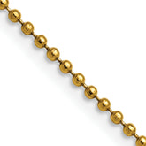 Chisel Stainless Steel Polished Yellow IP-plated 2mm 22 inch Ball Chain