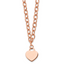 Heart Necklace in Rose IP-Plated Stainless Steel, 16 Inch - Sophia Jewelers