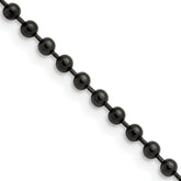 Chisel Stainless Steel Polished Black IP-plated 3mm 24 inch Ball Chain